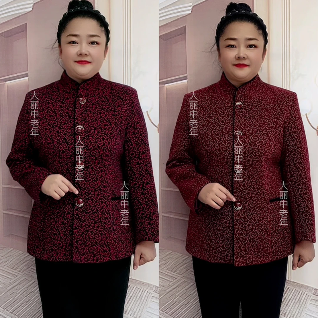 新中式立领加衬中老年妈妈秋季气质外套