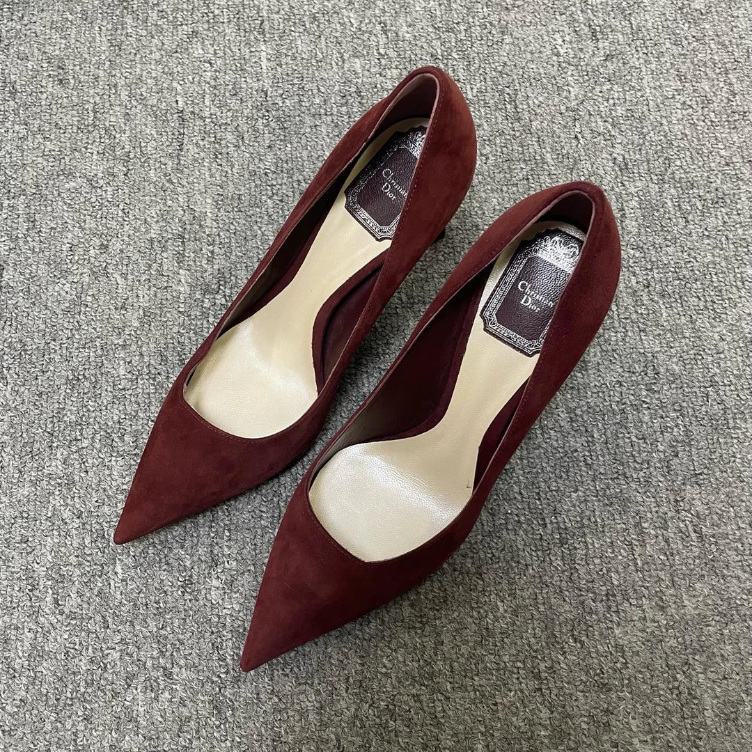 99新 DIOR/迪奥 舒适套脚高跟鞋  37.5码/11916