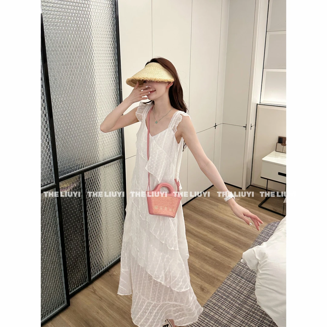 【LIUYI】初见告白~夏季无袖荷叶边连衣裙53271