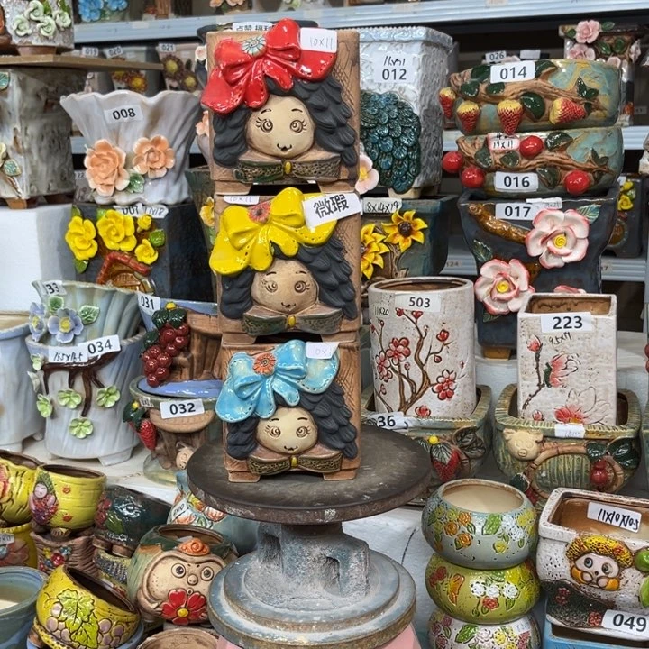 紫砂花盆粗陶材质多肉花盆