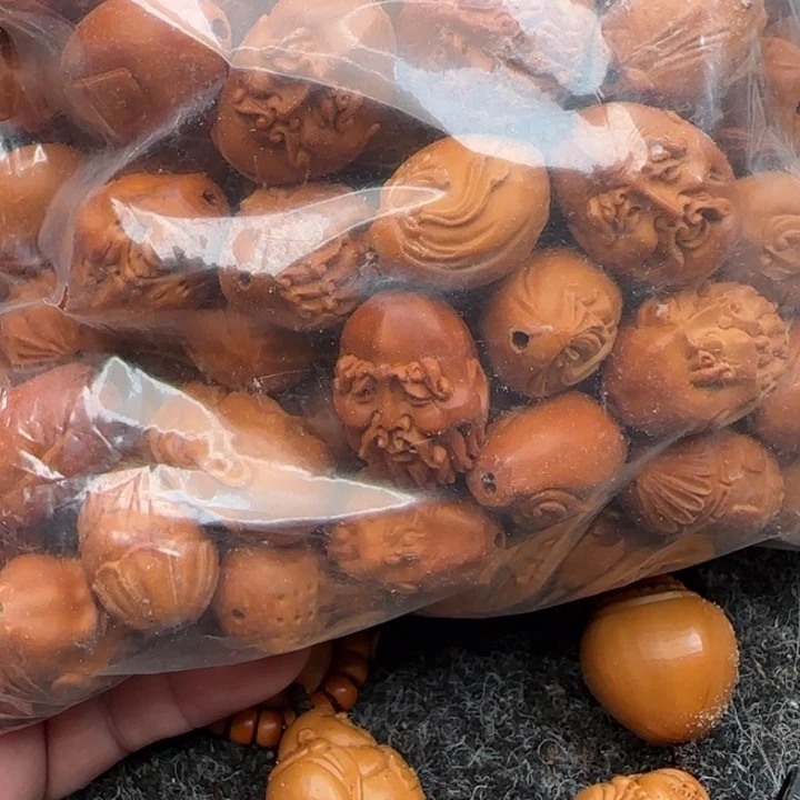 橄榄核手串一*发橄榄核雕工艺单颗