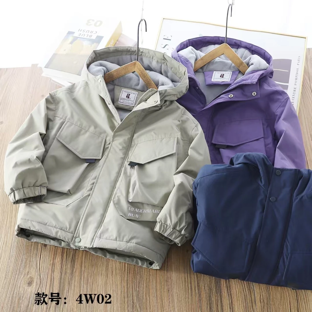 中大童男童棉衣外套冬装 儿童户外三防棉服男童加厚棉袄