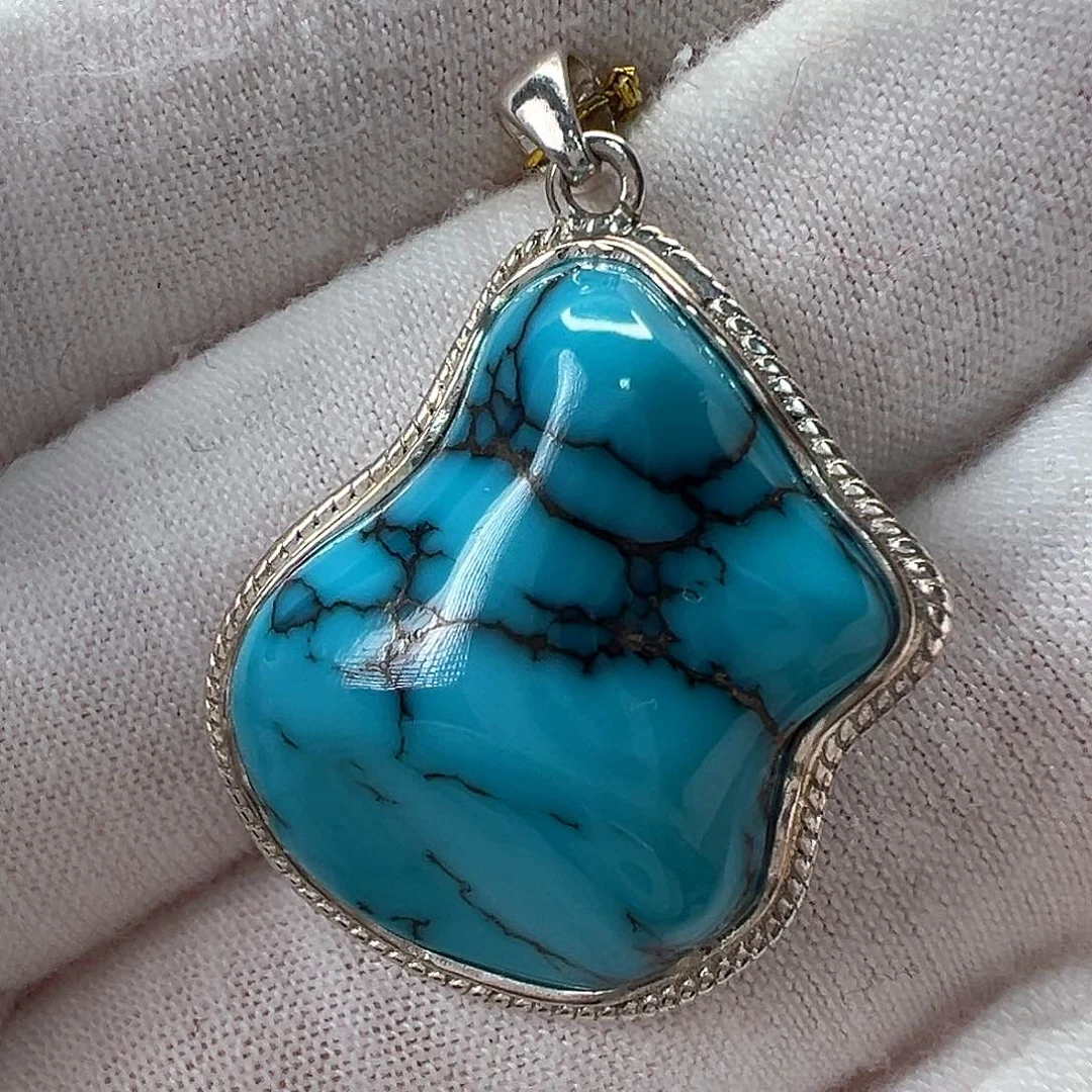 银S925镶嵌绿松石配饰