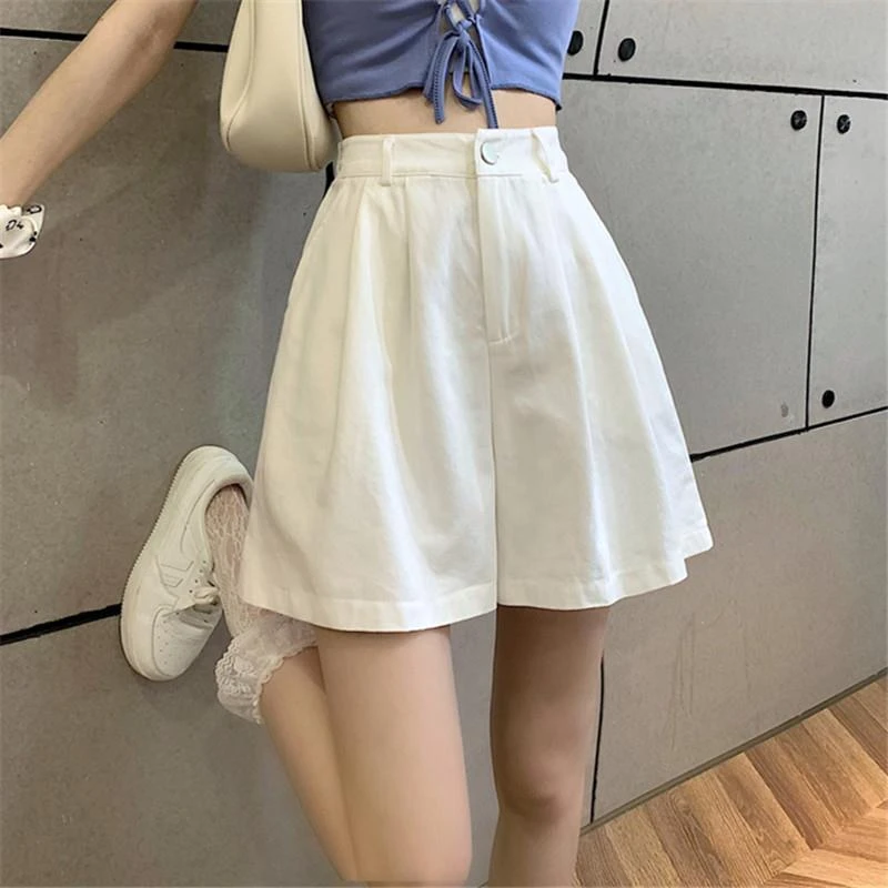 大码胖mm短裤女薄款2025夏季高腰宽松显瘦a字阔腿小个子休闲热裤