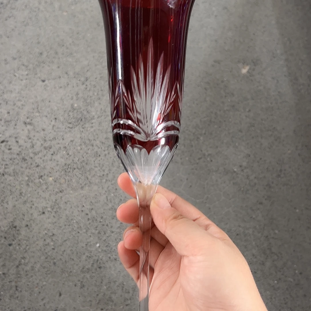 水晶玻璃平底款微瑕一个