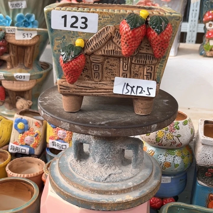 紫砂花盆粗陶材质多肉花盆