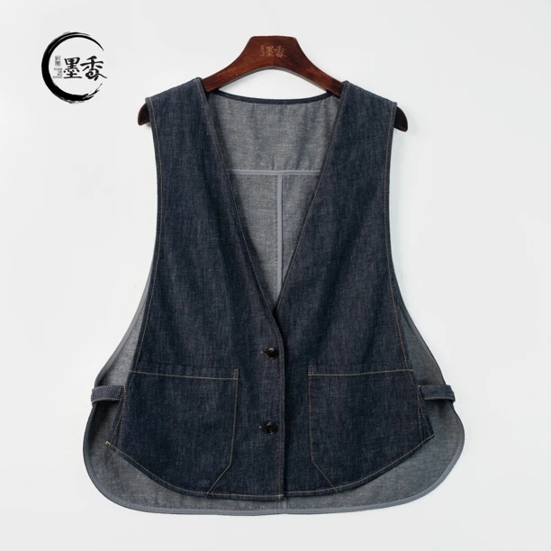 XuanGeMoXiang/轩阁墨香【时光】中式国风民复古百搭 马夹 MX33640