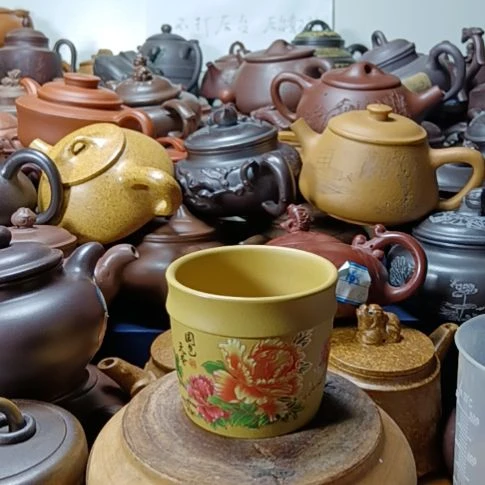 茶壶紫砂宜兴原矿段泥柴烧手工150cc主人杯