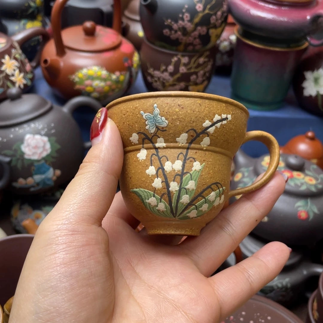 红泥茶杯紫砂主人杯100cc