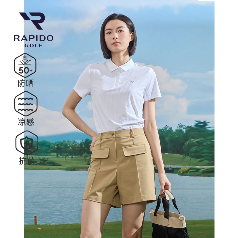 RAPIDO雳霹道2025夏高尔夫GOLF防晒凉感抗菌短袖POLO女VP5442P73