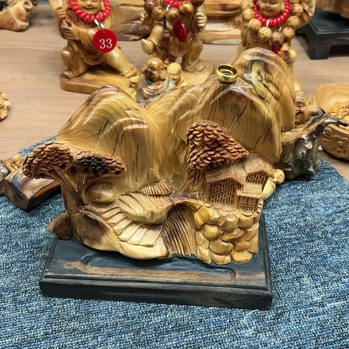 柏木太行崖柏手把摆件