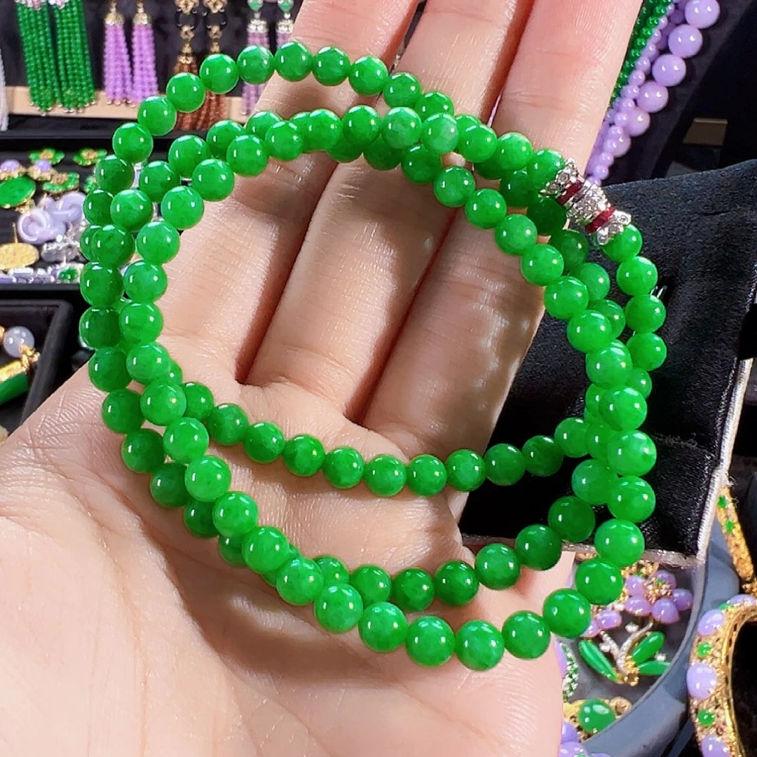 翡翠18K金镶嵌颈饰签收后24小时鉴赏期