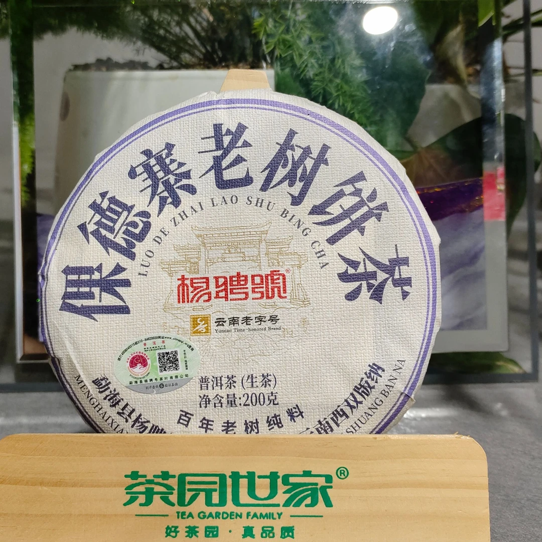 茶园世家杨聘号倮德寨老树饼茶普洱茶200g/饼 生普（6月11号）