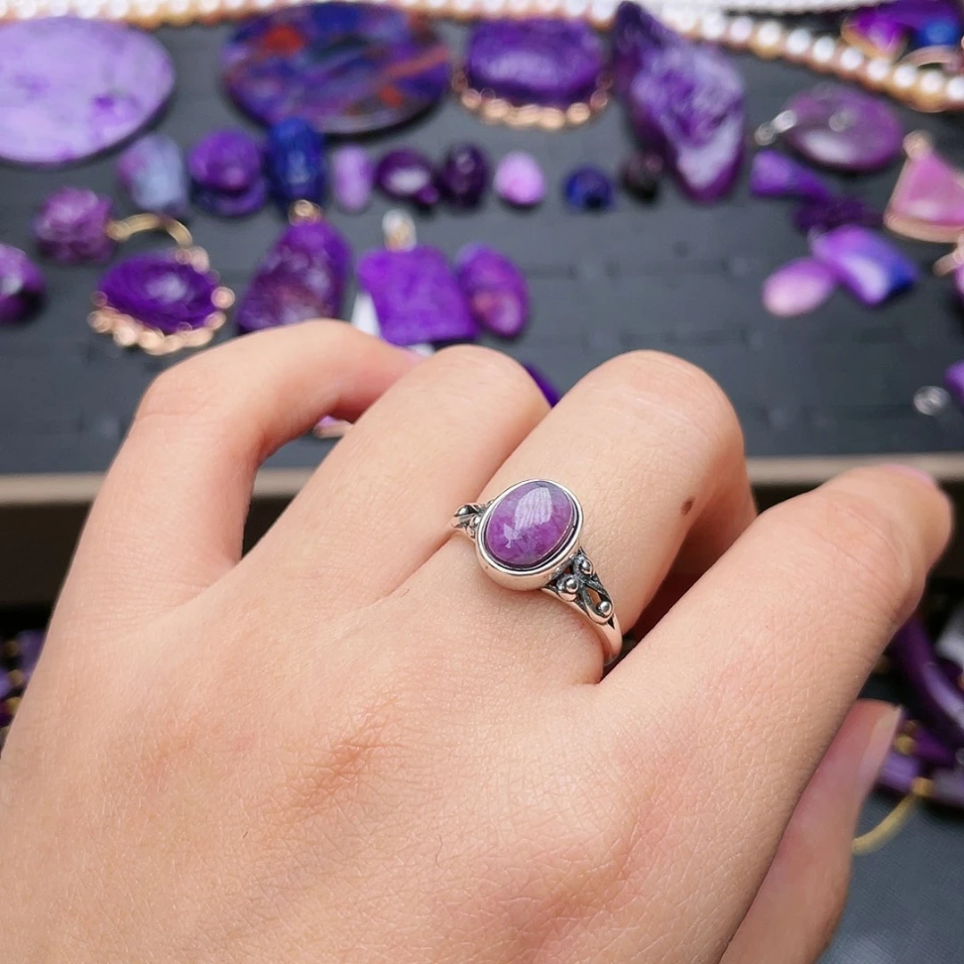 苏纪石（舒俱来）戒指银S925镶嵌