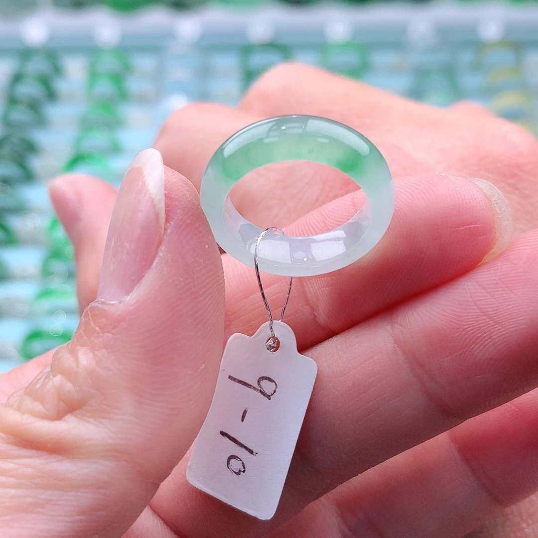 翡翠戒指未镶嵌A货缅甸翡翠