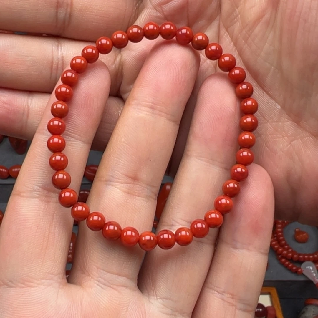 未镶嵌瓦西手串南红玛瑙