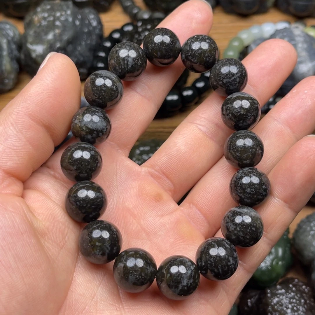 和田玉和田玉手串14mm珠未镶嵌