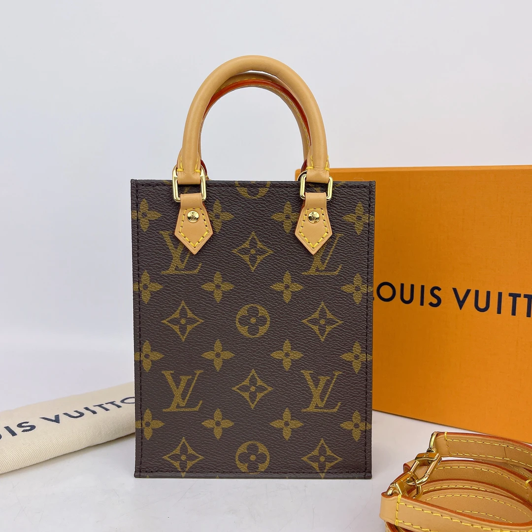 99新 LouisVuitton/路易威登 LV 棕色芯片手提单肩包底14 K482