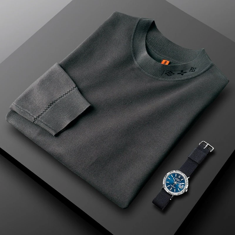 轻奢针织衫男毛衣秋冬毛线衣内搭打底上衣23001