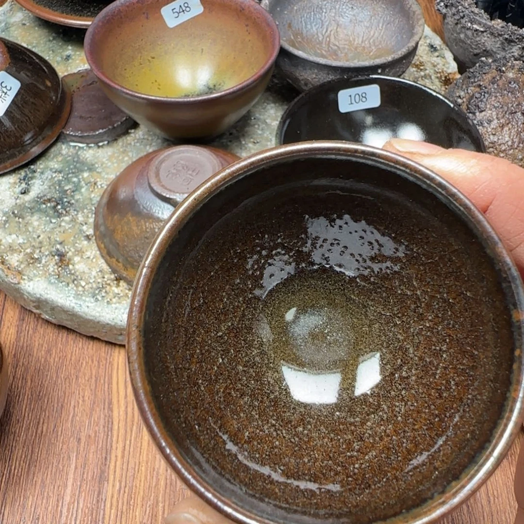 柴烧建盏茶盏茶杯