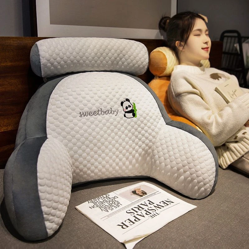 床头靠垫沙发宿舍冰豆豆大靠背床上办公室可爱枕头护腰靠枕抱枕