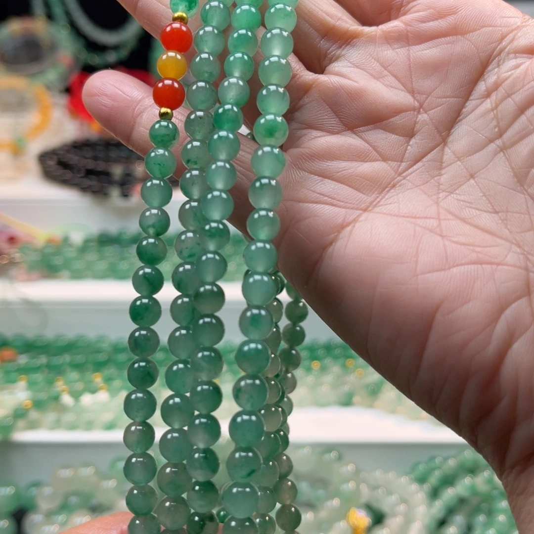 石英质玉合金项链108颗卡6 非洲翠多样性发货拍一发一