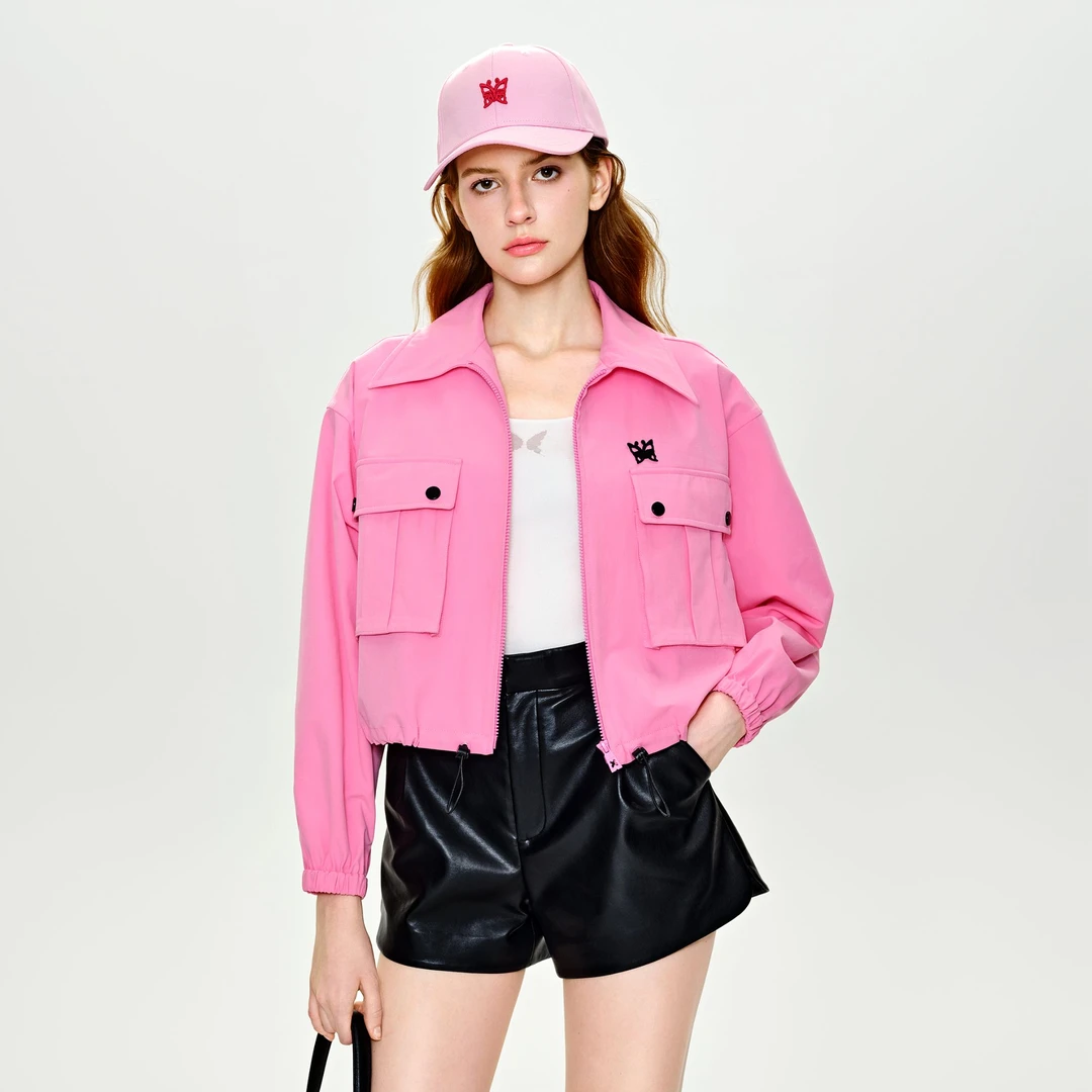 COCOON/可可尼高级感玫红工装风外套25102BC072352046