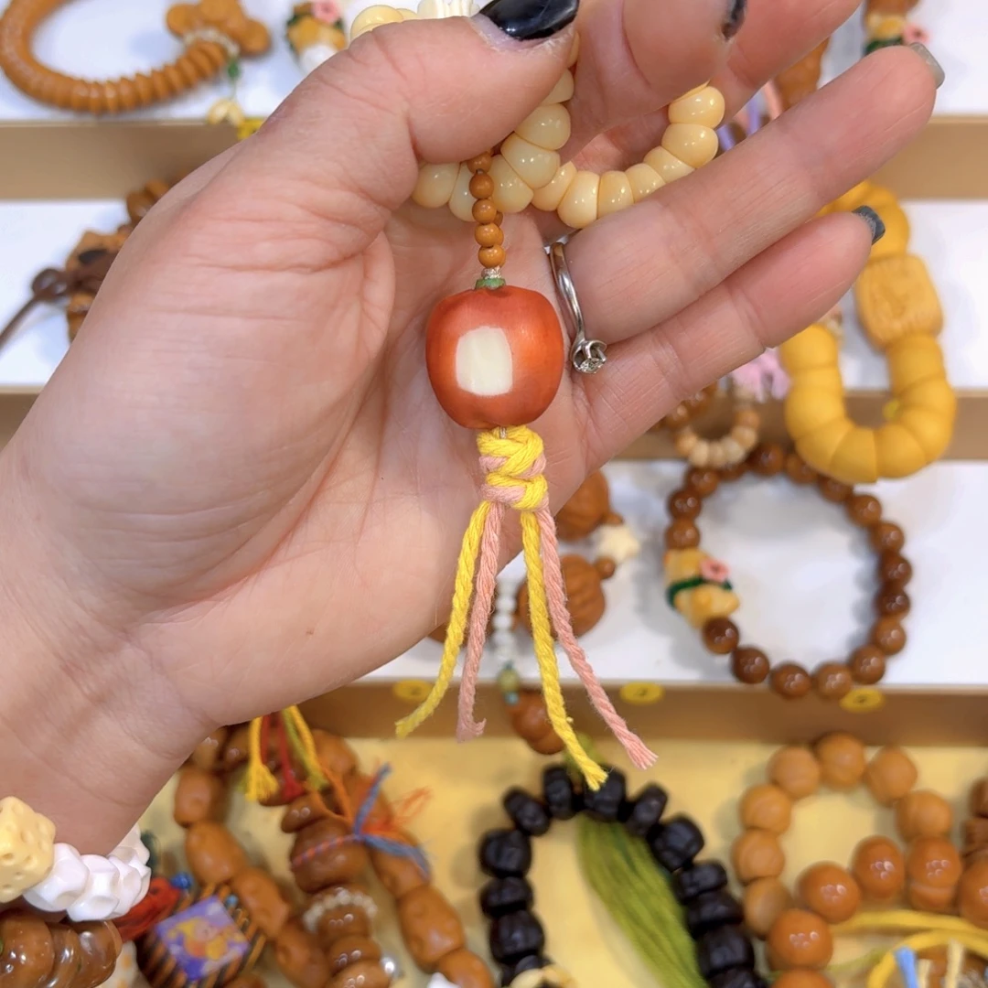 星月菩提手串橄榄核加根付苹果