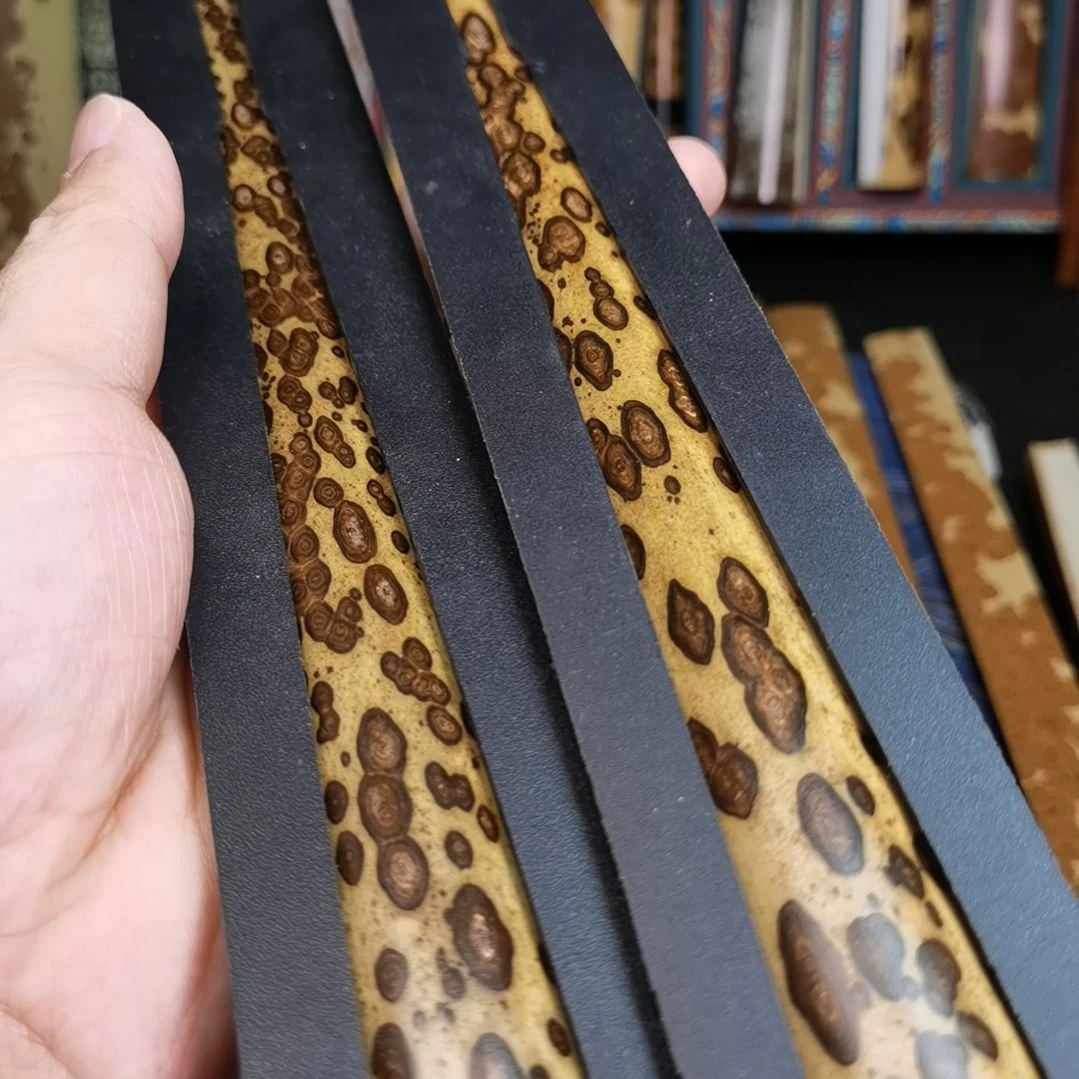 扇子黑花梅鹿扇子料