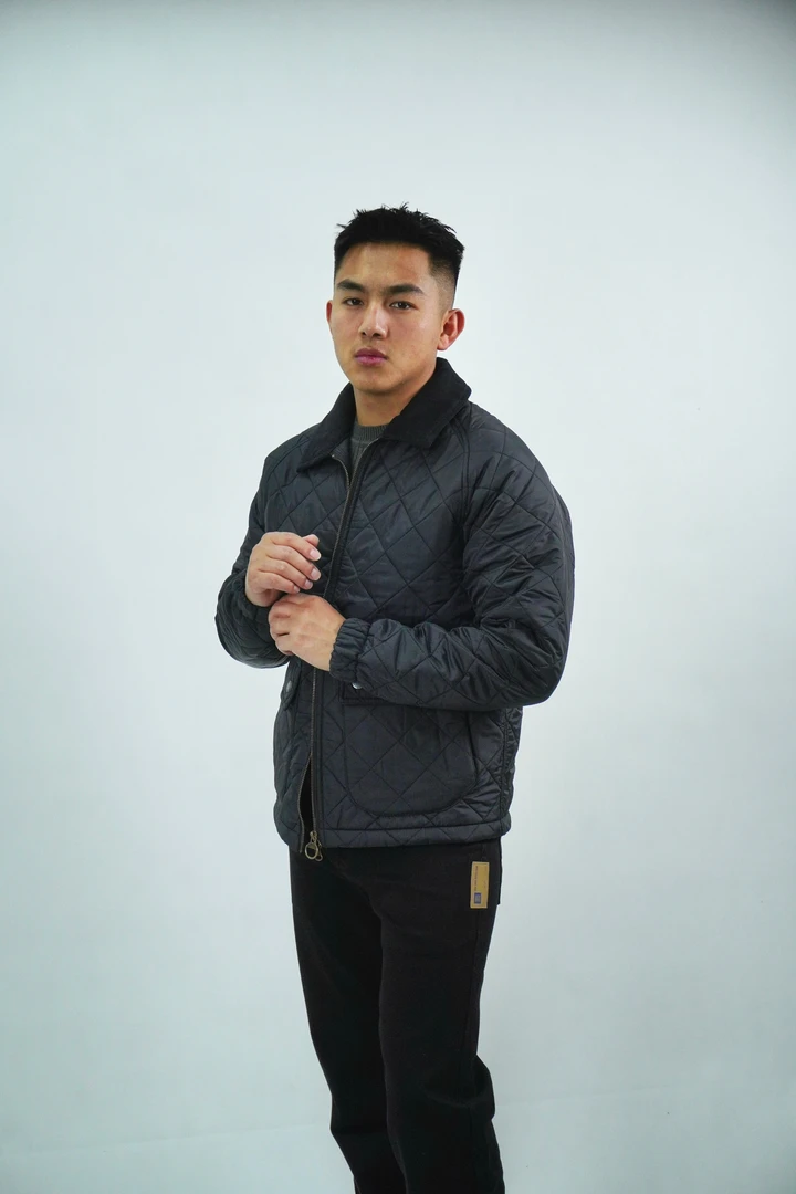 灯芯绒Dom绗缝夹克外套菱格棉衣棉服男款休闲保暖秋冬复古舒适