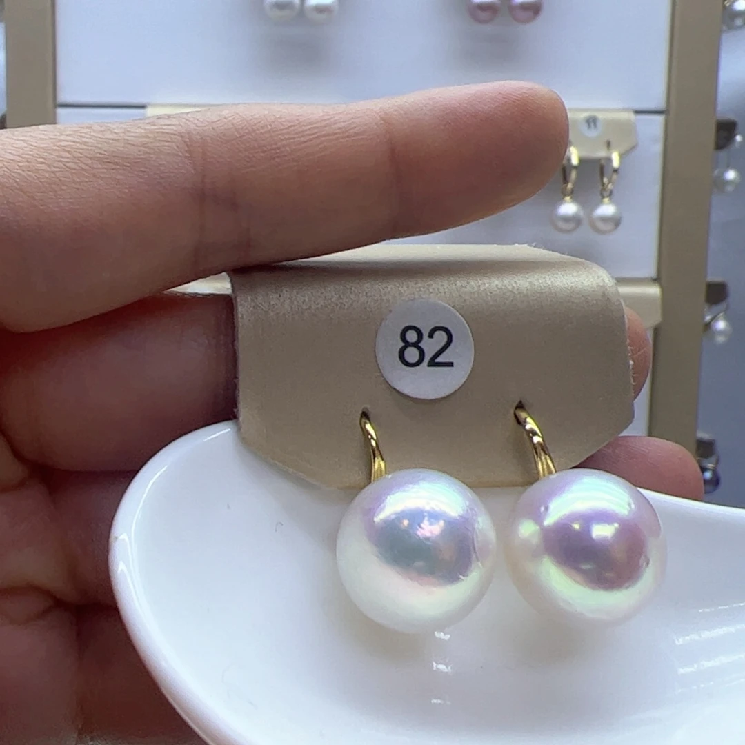 淡水珍珠耳饰银S925镶嵌