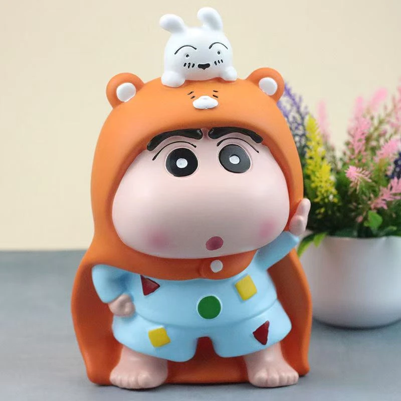 披风睡衣小新小白24cm手办玩具礼物创意卧室学生辣笔小新新存钱罐