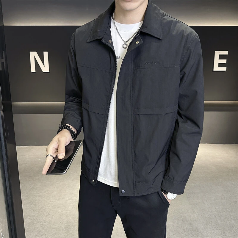 TUCANO/啄木鳥2025春季新款翻领刺绣夹克男士休闲时尚上衣外套男