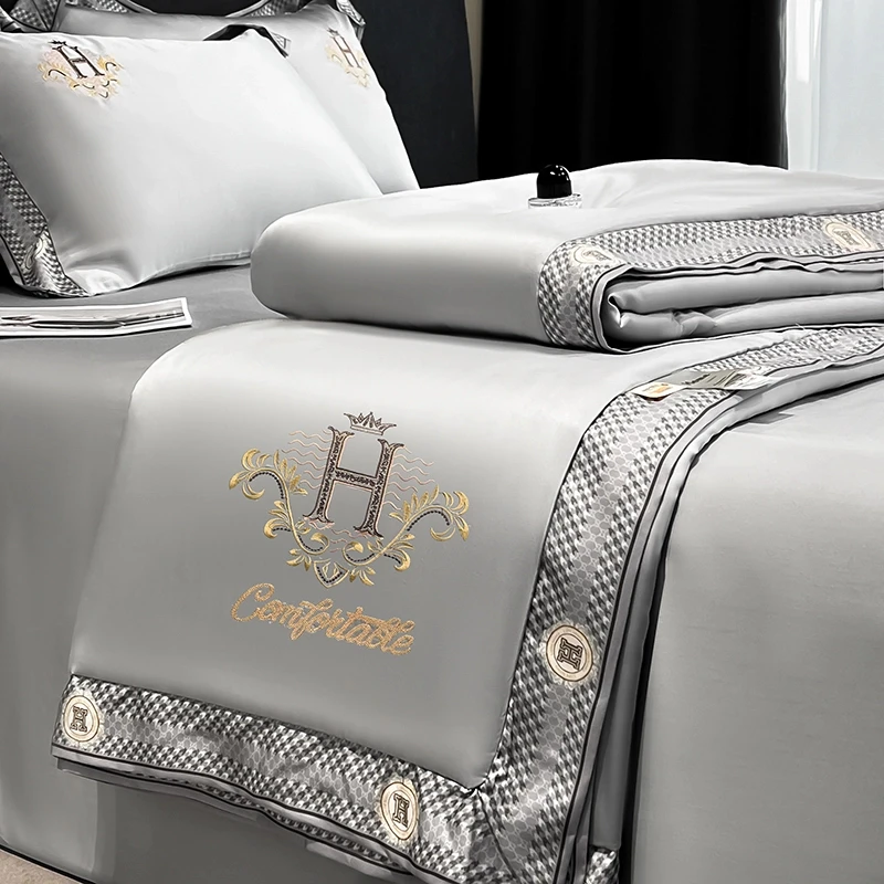 富安娜A类水洗真丝夏凉被冰丝空调被夏季双人单人夏凉被薄款夏被.