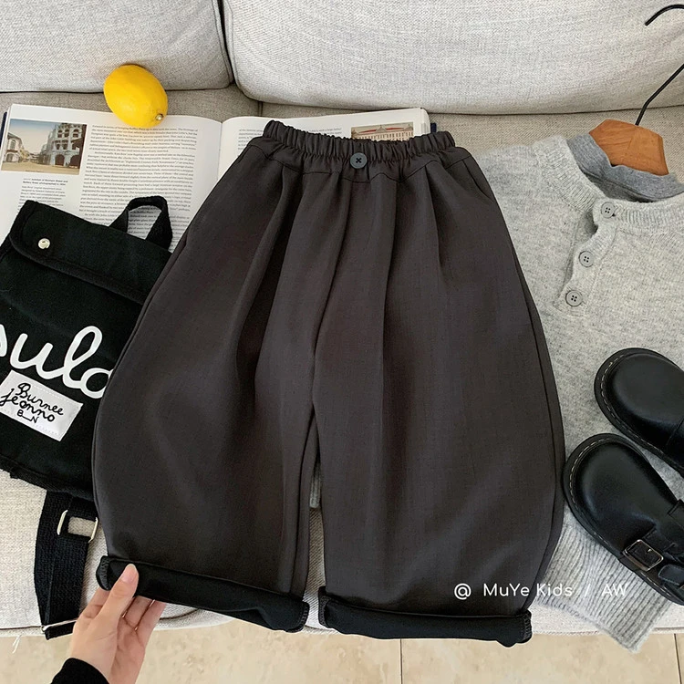 裤子休闲秋季纯色通用中小童