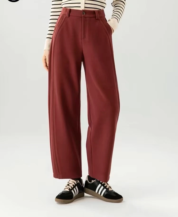 安哥拉红毛呢镰刀裤（248117-3）