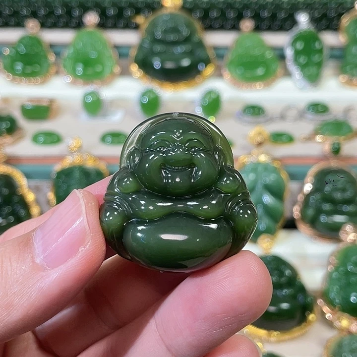 和田玉（碧玉）未镶嵌颈饰35mm