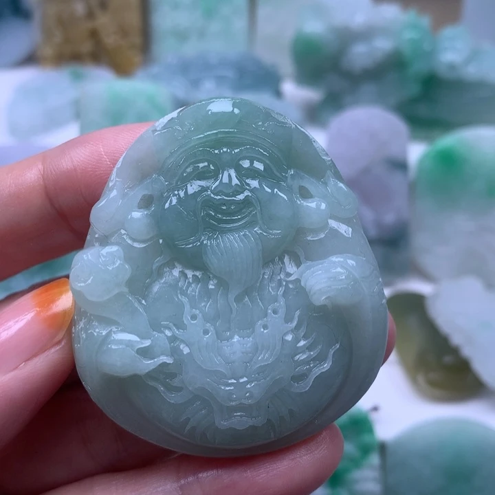 定制翡翠未镶嵌挂件财神挂件