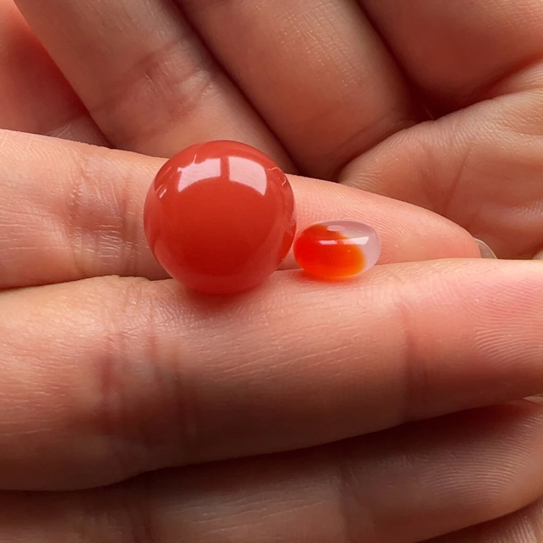 南红玛瑙圆珠14未镶嵌过***生