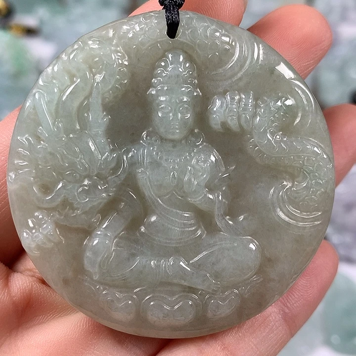 颈饰未镶嵌翡翠玉龙观音福利