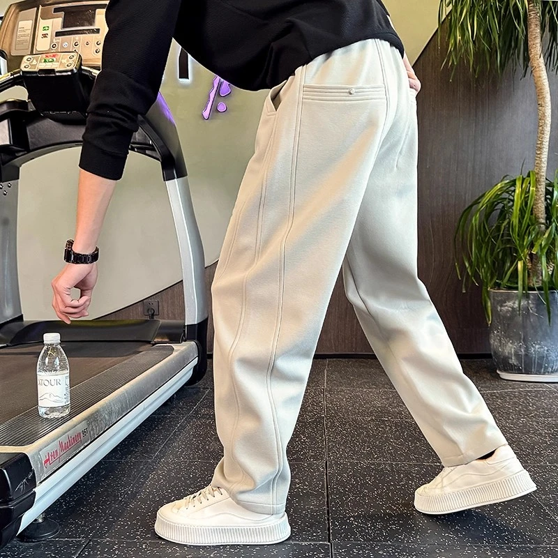 仓石一树高级感直筒卫裤男款秋冬季百搭运动休闲裤子轻奢痞帅男装