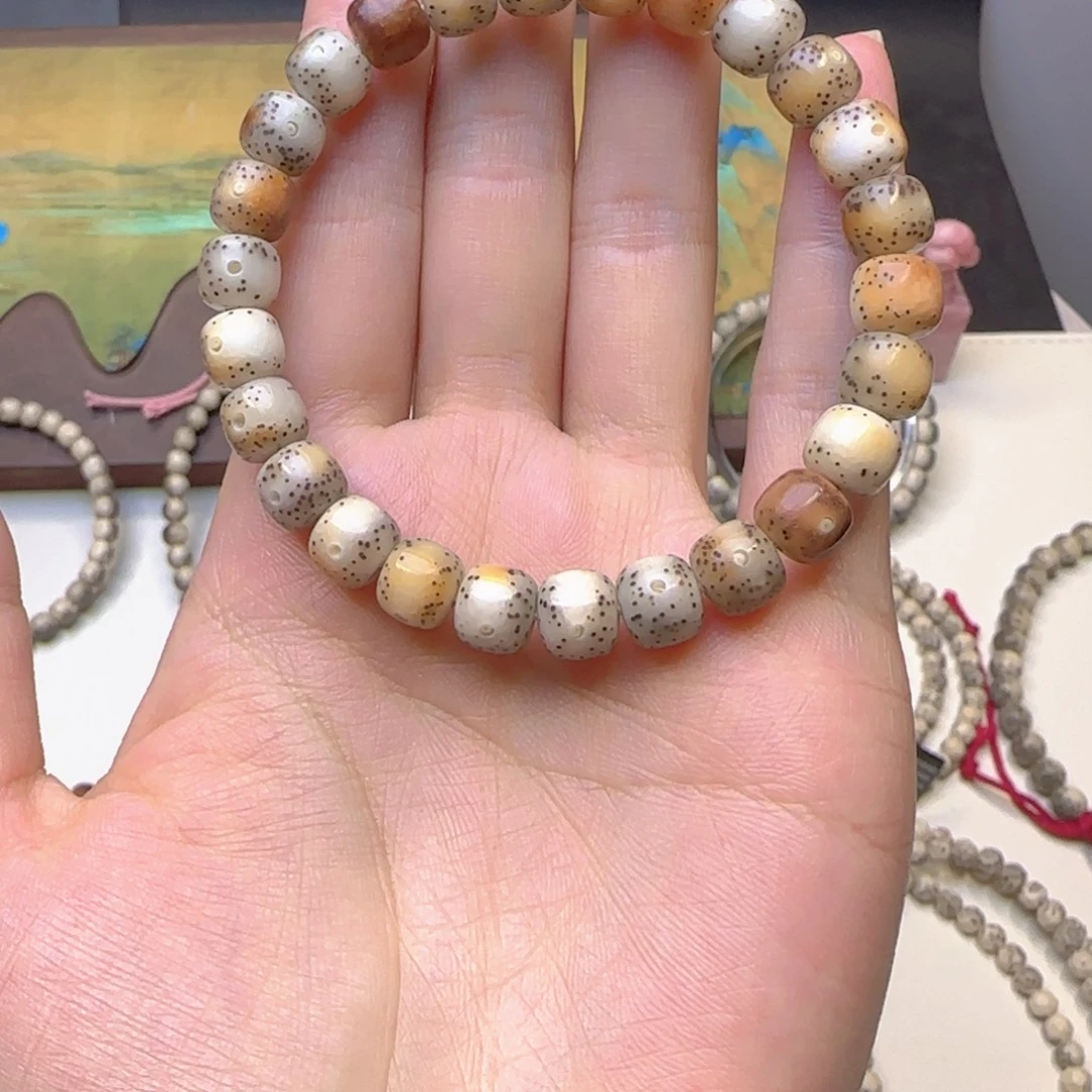 l***_星月菩提手串石玉火烧云贯穿留白星稀8.5