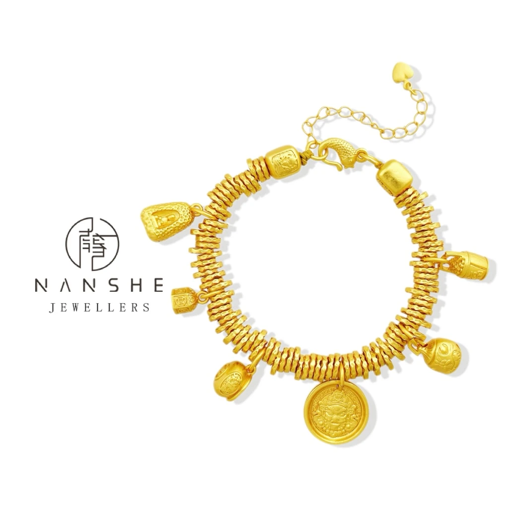 NANSHE/南奢 金色盘缠手链时尚复古