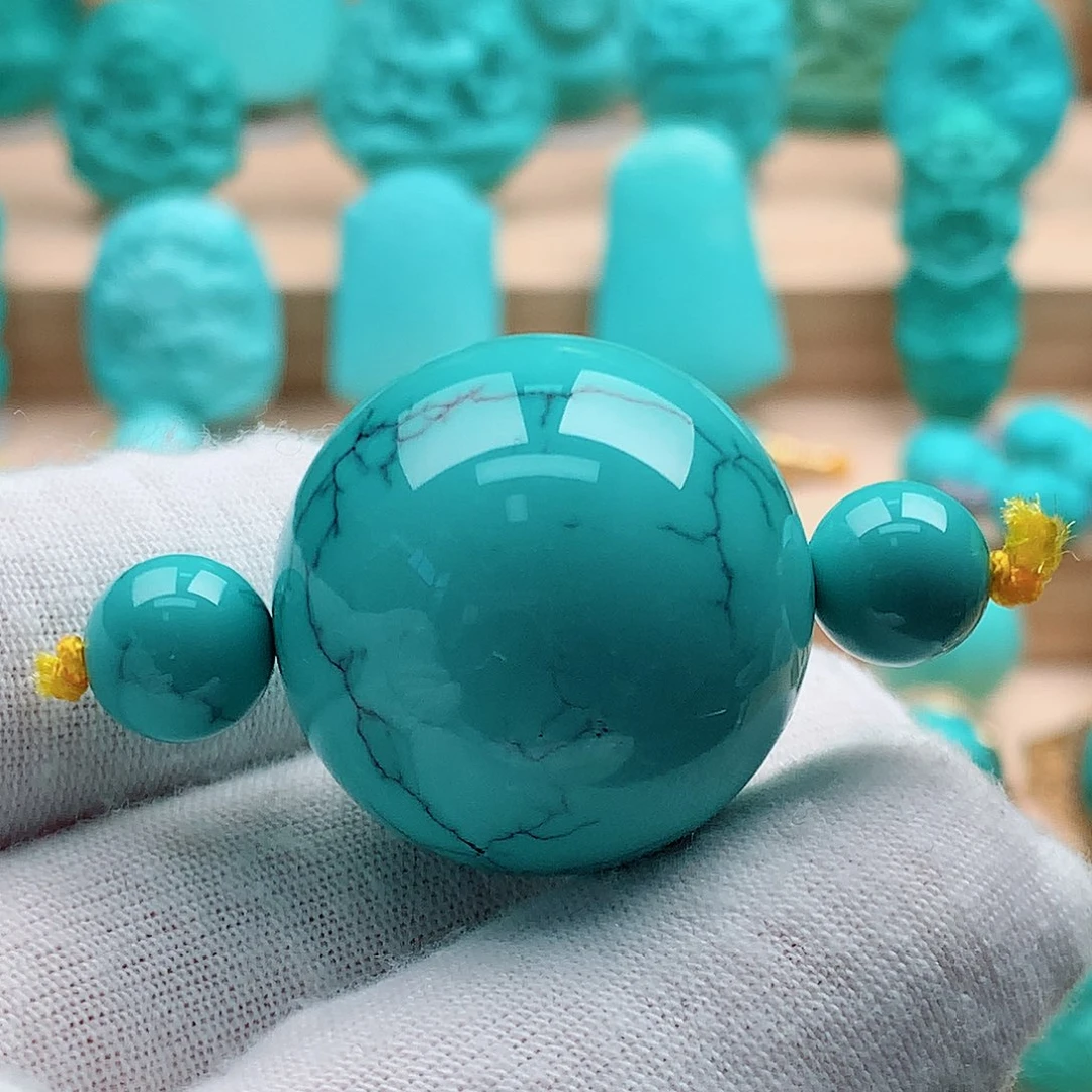 绿松石未镶嵌圆珠