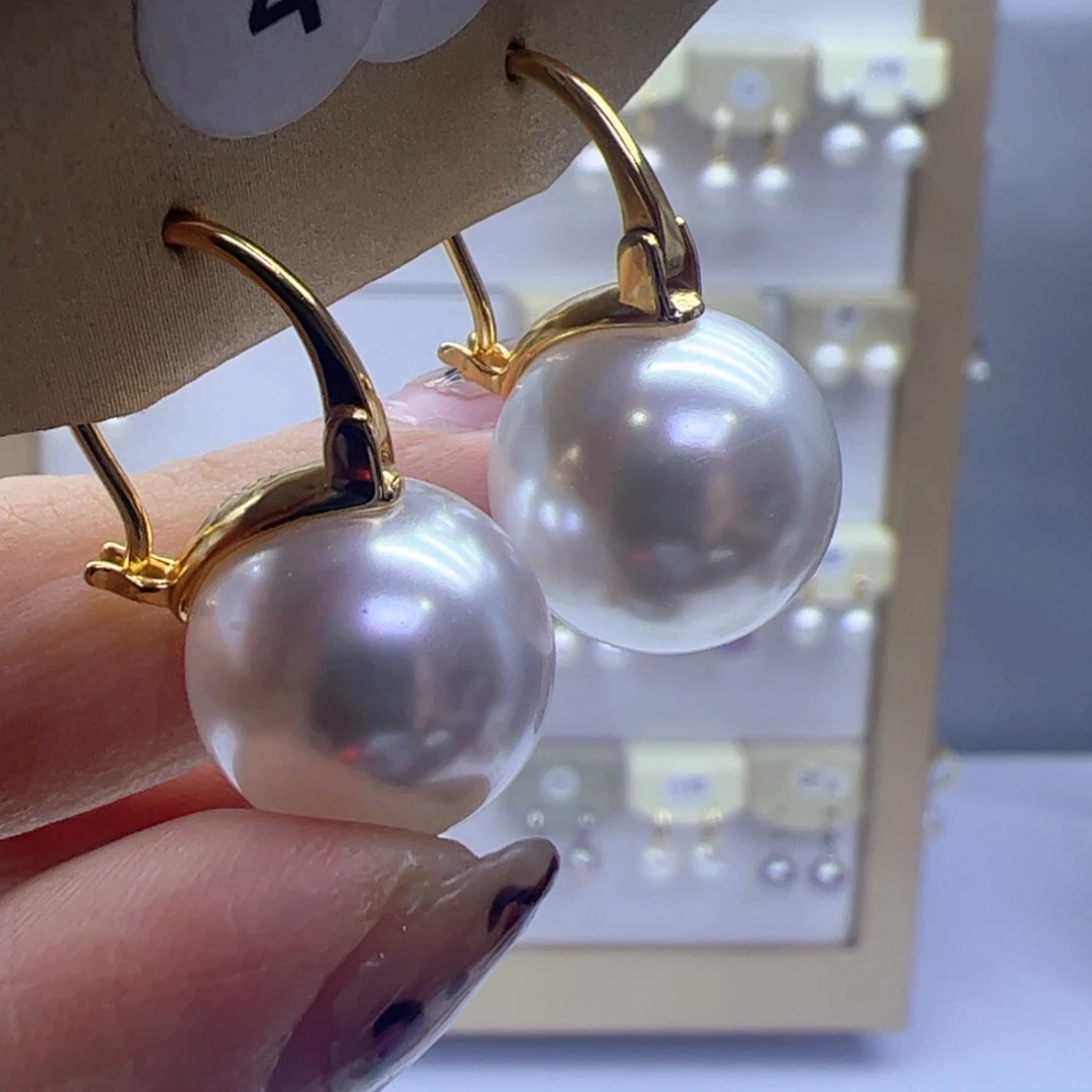 淡水珍珠耳饰银S925镶嵌
