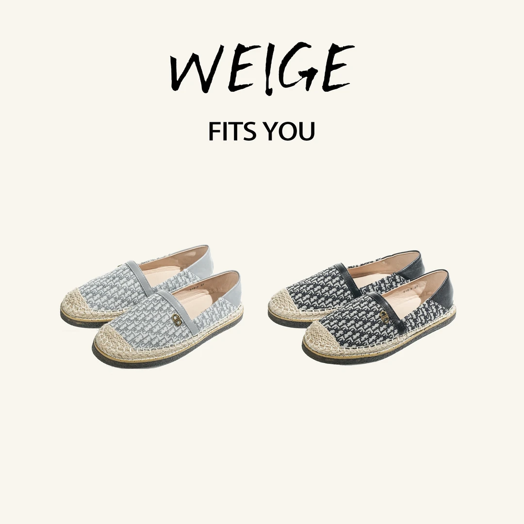 【魏哥专属】2025新款草编拼接一脚蹬百搭时尚刺绣小香风渔夫鞋【2】