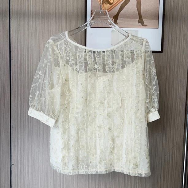 045品牌撤柜女装曼家春夏时尚设计款气质上衣