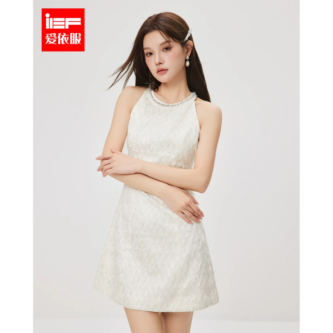 IEF/爱依服连衣裙2025春夏新款法式千金名媛风气质感显瘦背心裙