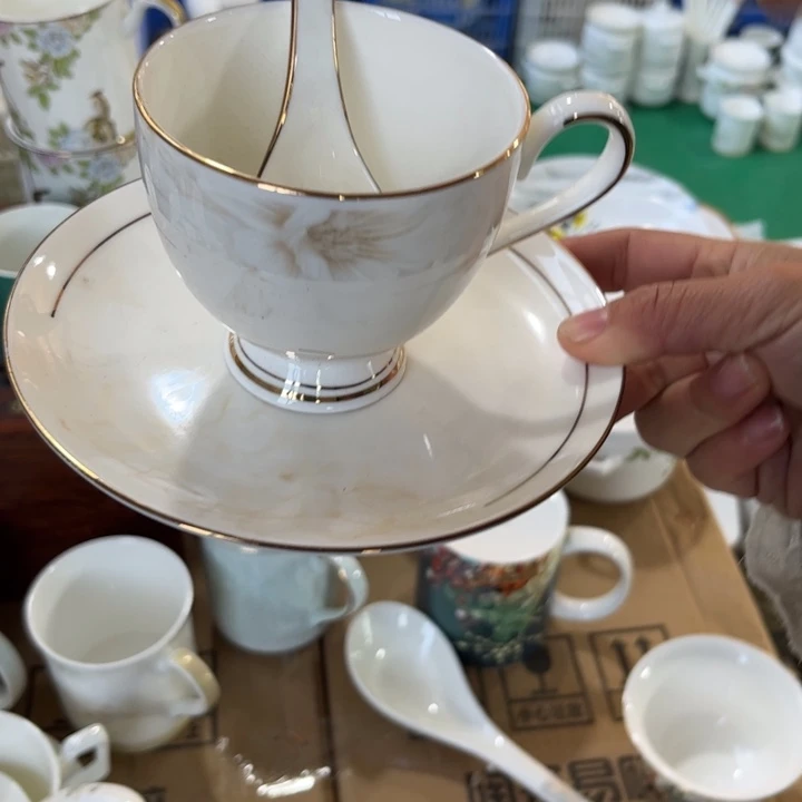 瓷片咖啡杯一个哇塞