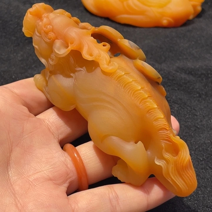 石英质玉（黄龙玉）未镶嵌手把